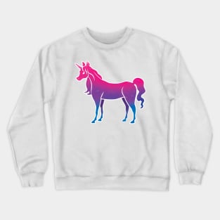 Bi Pride Unicorn on Black Crewneck Sweatshirt